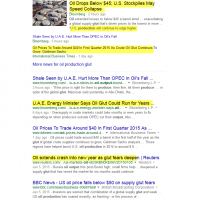 Google Search- Oil Production Glut, Jan 13th 2015