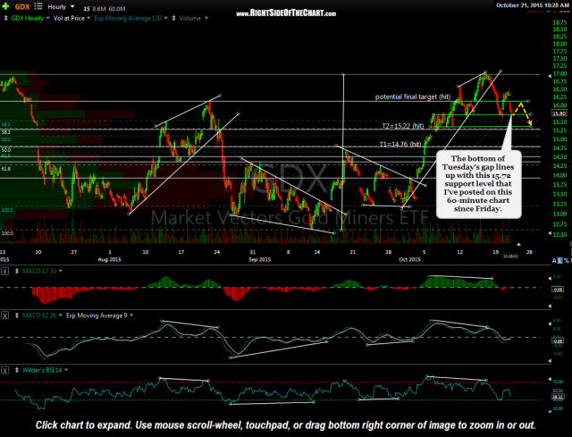 GDX 60 minute Oct 21st