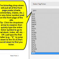 Using the ticker-tag search