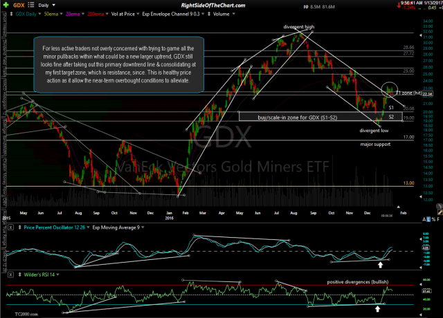 GDX daily Jan 13th