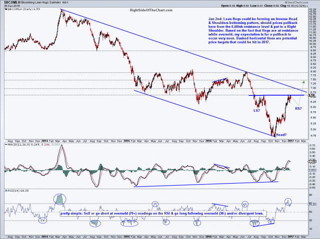 Lean Hogs daily Jan 2nd